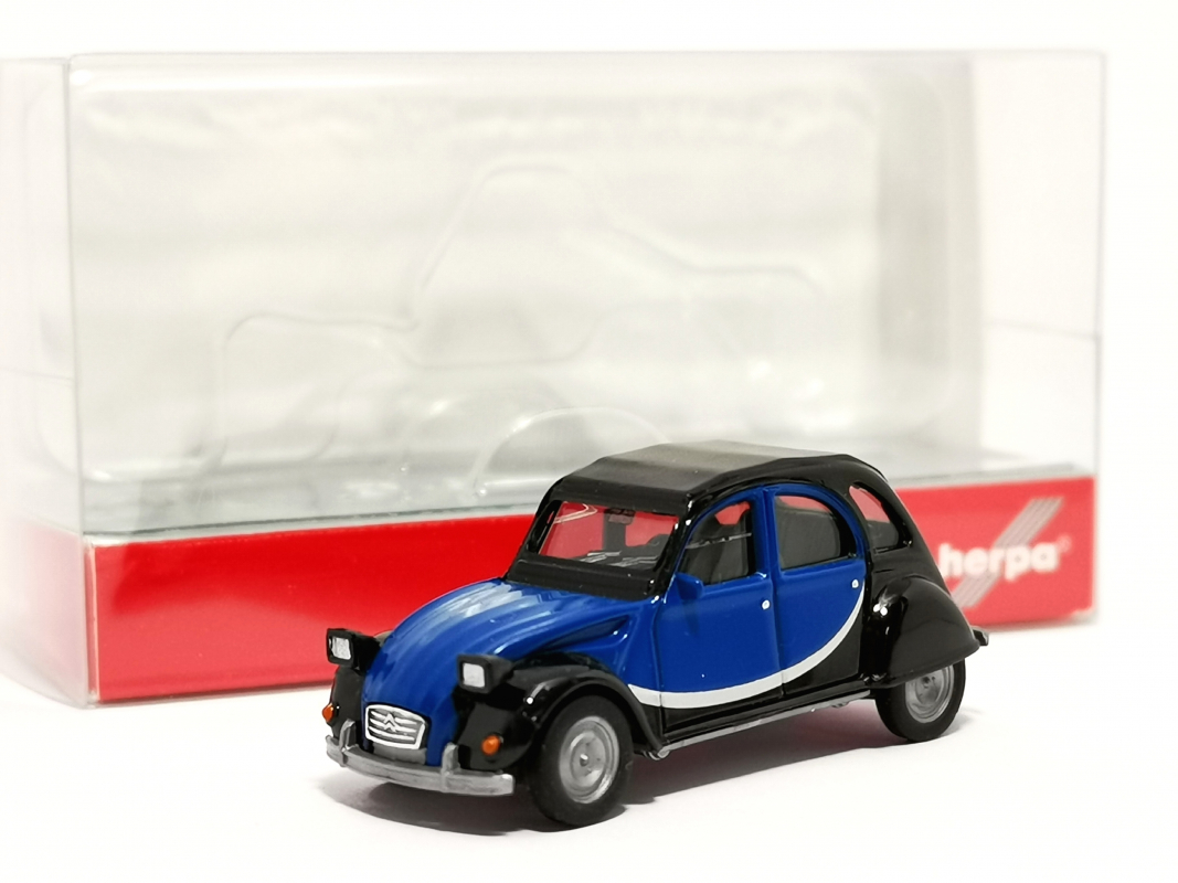 020817-006 Citroen 2 CV Charleston, blau/schwarz Herpa