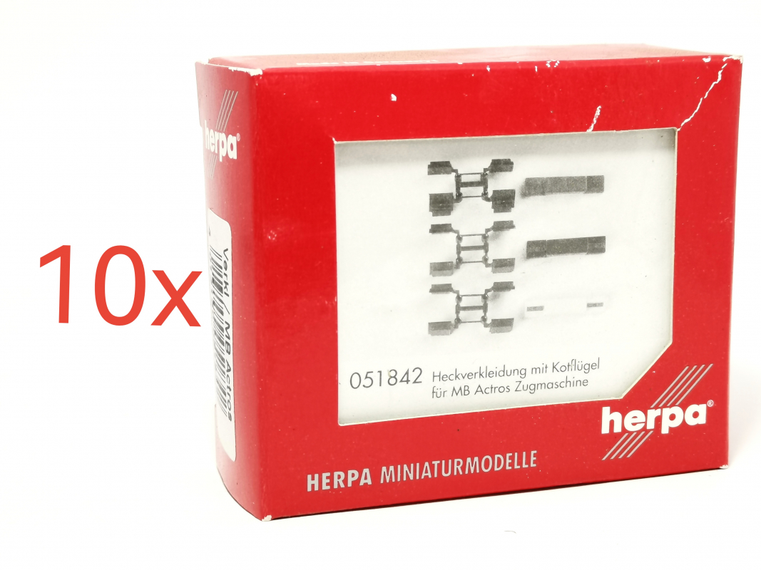 Herpa 053860 Mitnahmestapler Mit Heckstoßfänger – Modell Im Maßstab 1:87, Weiß