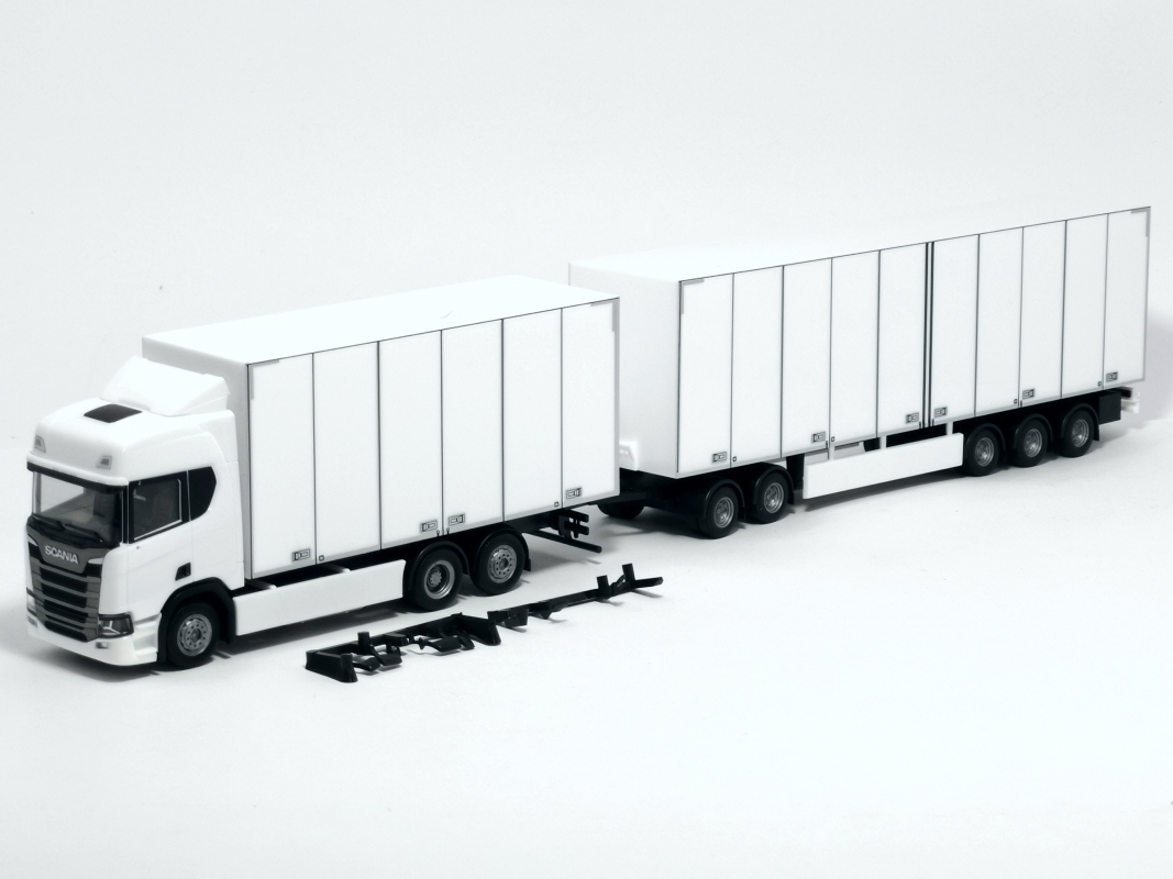 315517 Scania CR 20 HD Schwedencombi *3a*, unbedruckt weiß Herpa -Friday SALE-