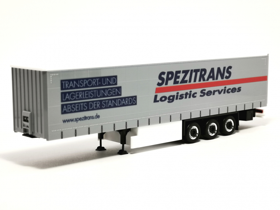 Gardinenplanen-Auflieger „Spezitrans“ Herpa