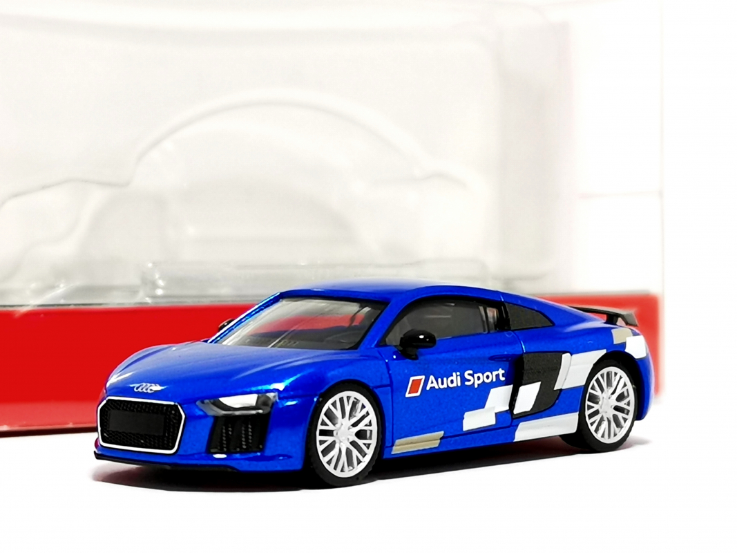 028516-003 Audi R8 V10 Plus „Audi Sport“, blau Herpa