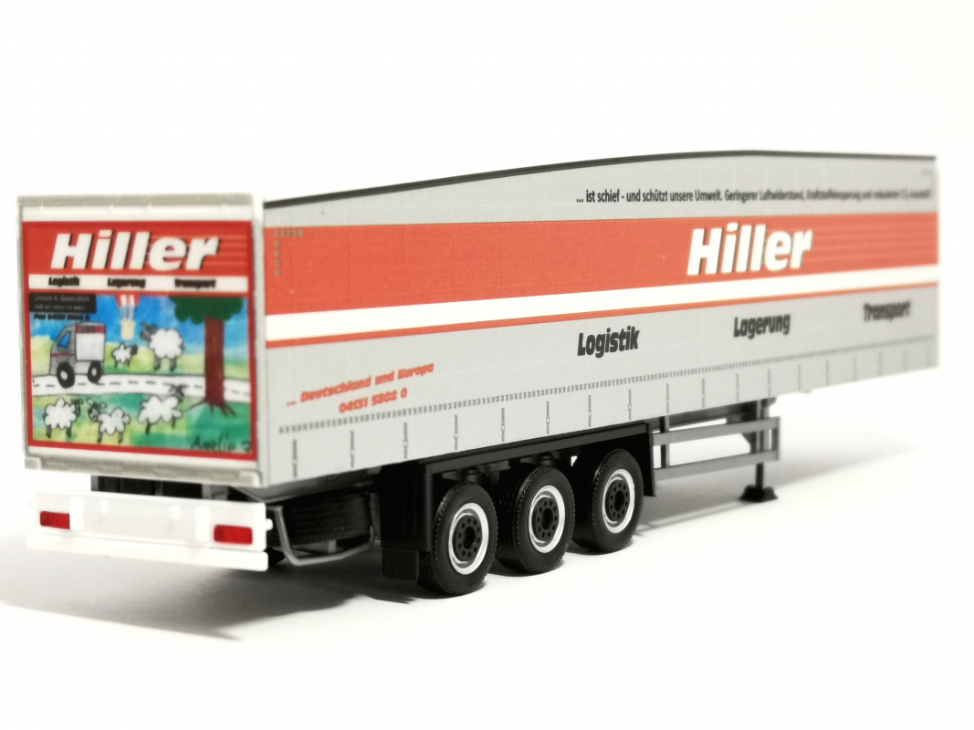 Schmitz Ecoflex-Auflieger „Hiller Logistik“ Herpa