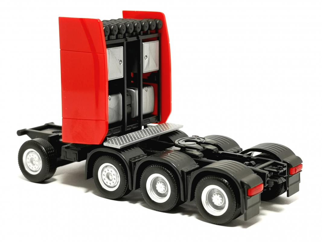 Scania Fahrgestell für Schwerlastzugmaschine mit Turm, rot Herpa
