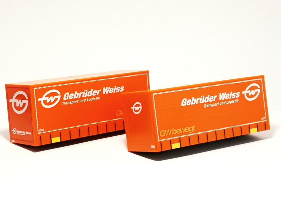 2x Gardinenplanen Aufbau 7,82 "Gebrüder Weiss" Hera