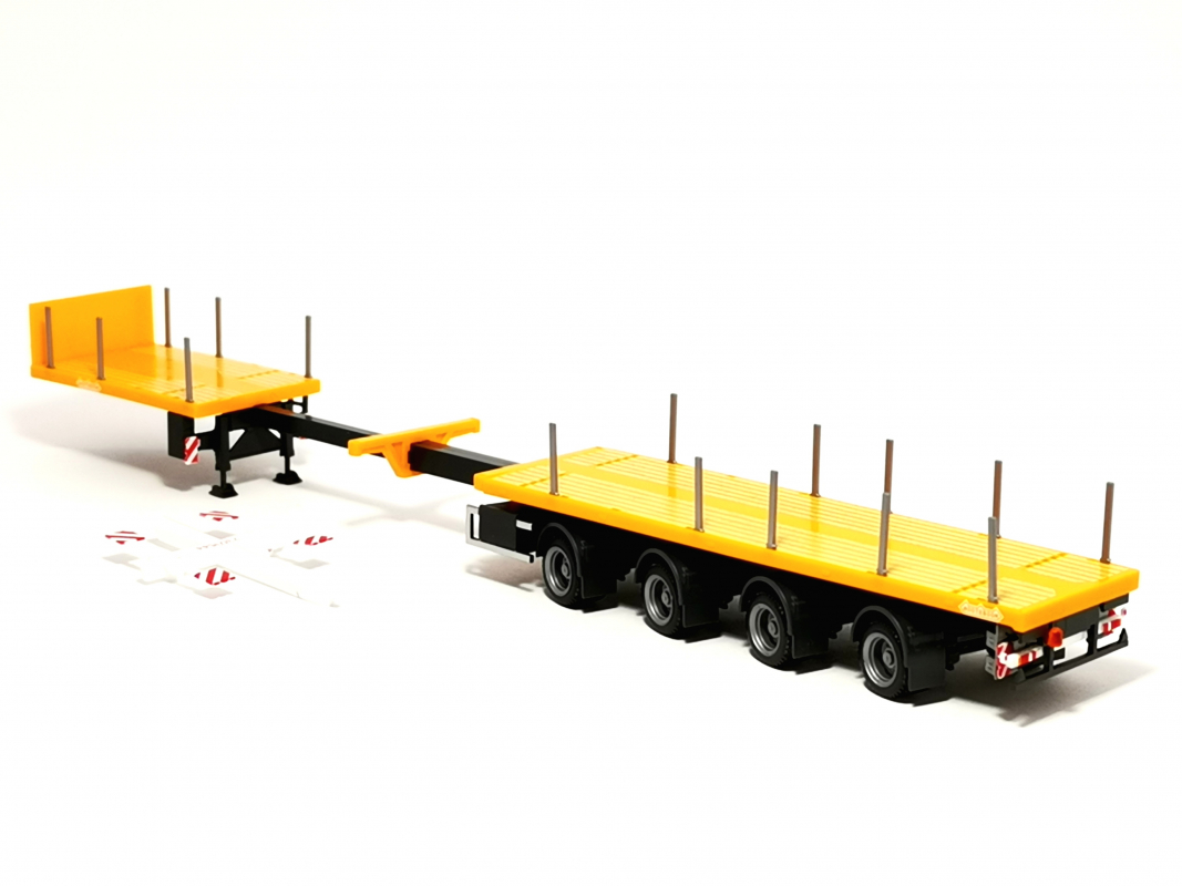Teletrailer Auflieger, kommunalorange Herpa