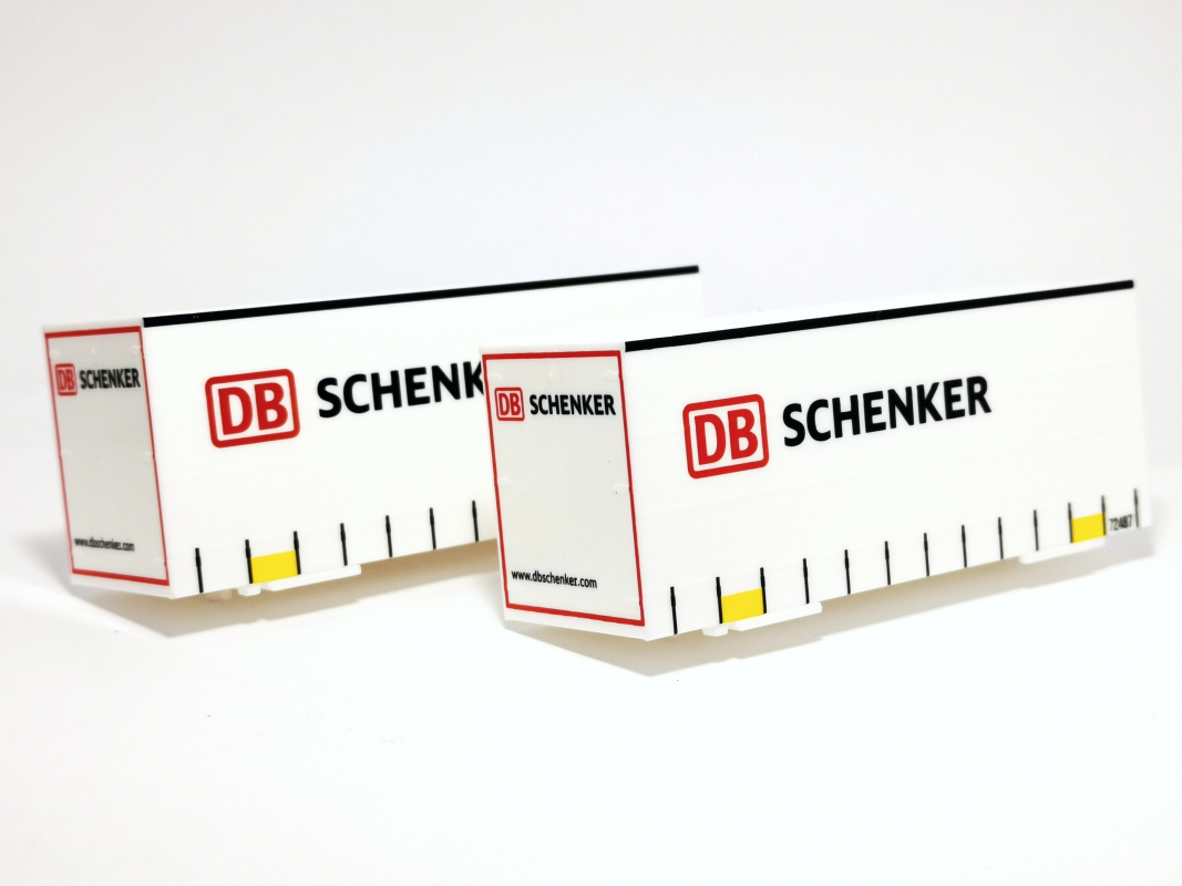 2x Volumen Aufbau "DB Schenker" 72488/72487 Herpa