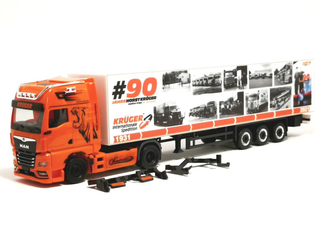316118 MAN TGX GX Koffer-Sattelzug „Krüger Internationale Spedition“ Herpa