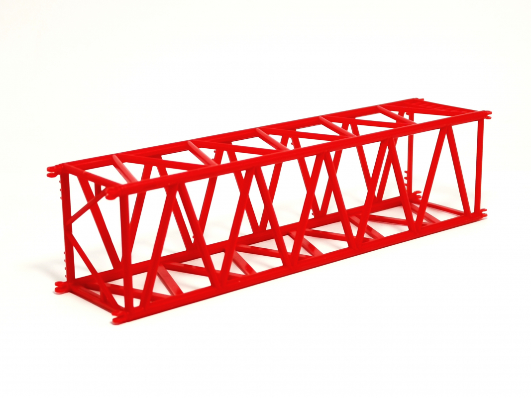 Gittermast S-Ausleger (groß) für Liebherr Raupenkran LR1600/2, rot Herpa