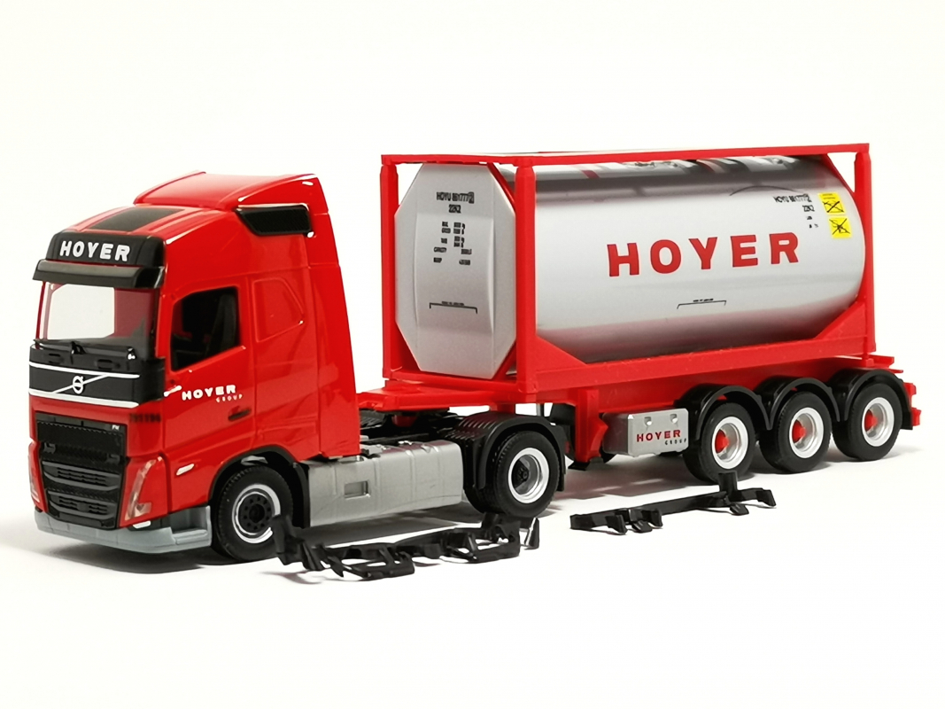 316316 Volvo FH Gl. Tankcontainer-Sattelzug "HOYER" (Hamburg) Herpa