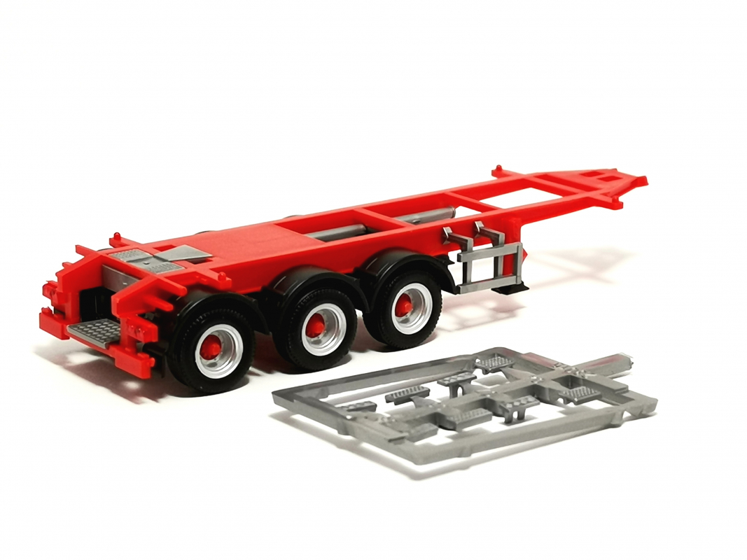20ft. Container Auflieger, rot Herpa*H