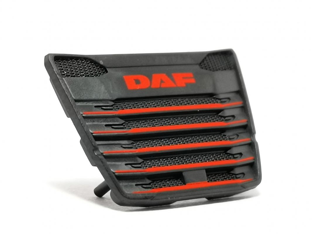 Frontgrill für DAF XG, schwarz mit roter Schrift Herpa