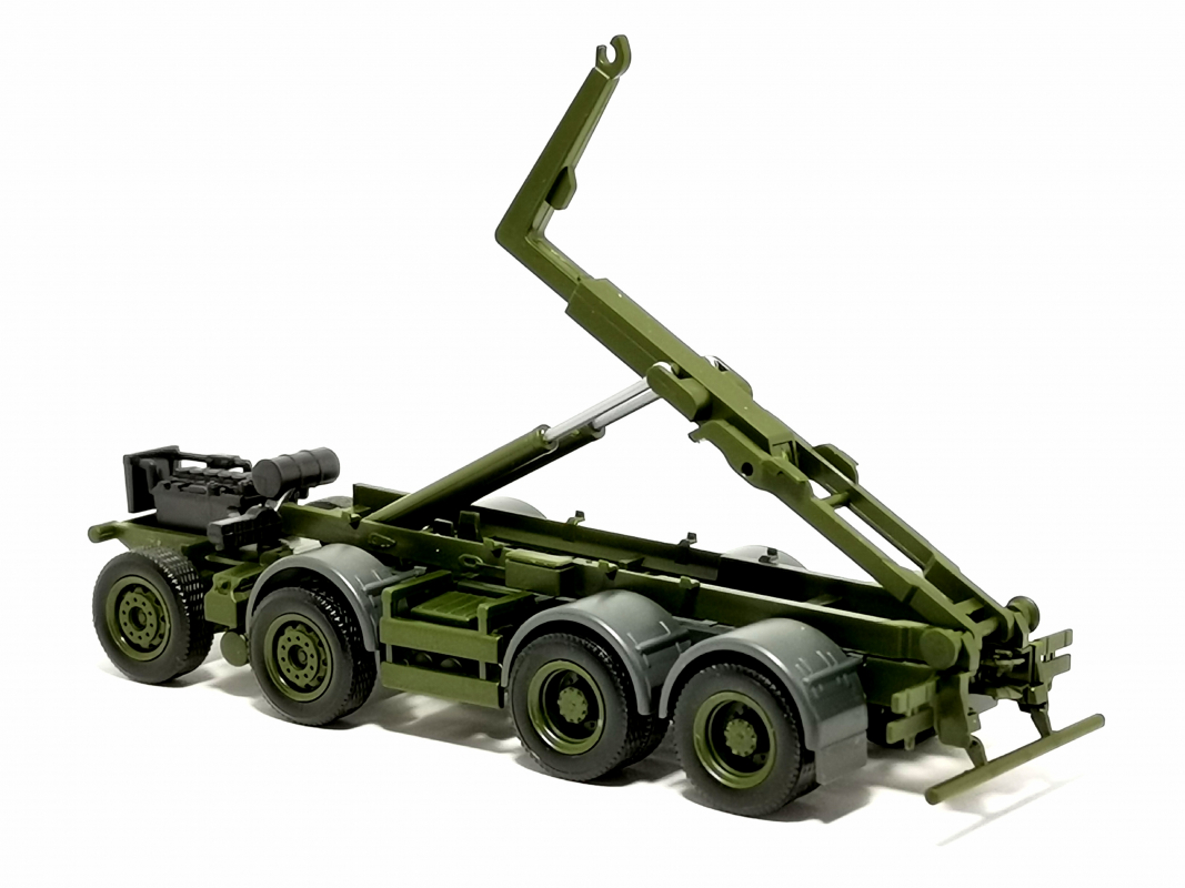 8x4 Fahrgestell MAN + Abrollkinematik, oliv