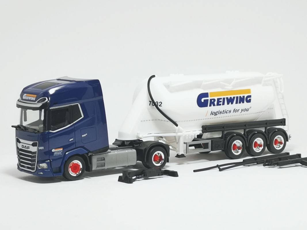 316811 DAF XG+ Eutersilo-Sattelzug "Greiwing" (Nordrhein-Westfalen/Duisburg) Herpa