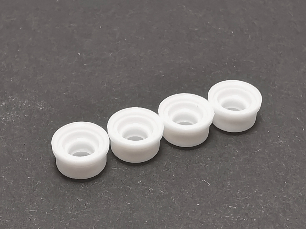 4x Felge für Zugmaschine außen - vorne, Weiß Herpa