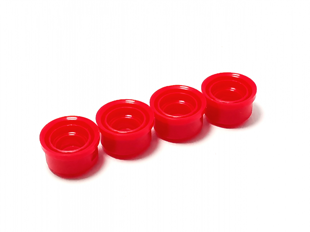 4x Felge für Zugmaschine außen - vorne, Rot Herpa
