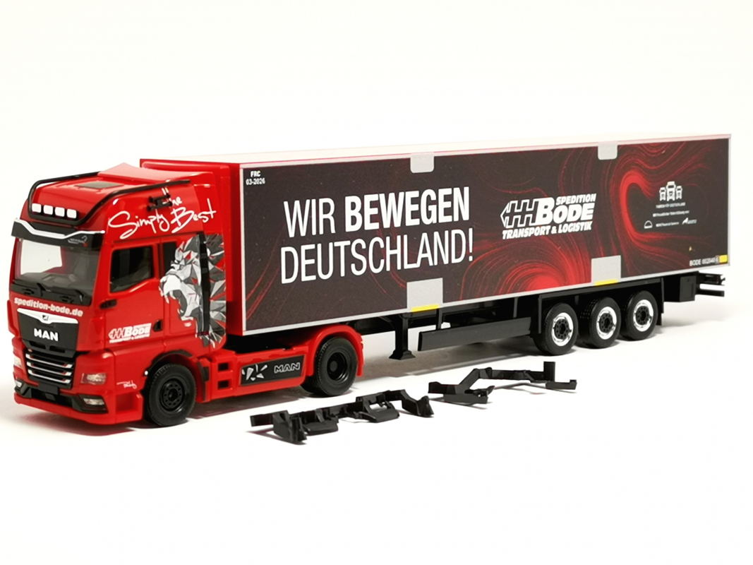 317139 MAN TGX GX Kühlkoffer-Sattelzug "HH Bode" Herpa