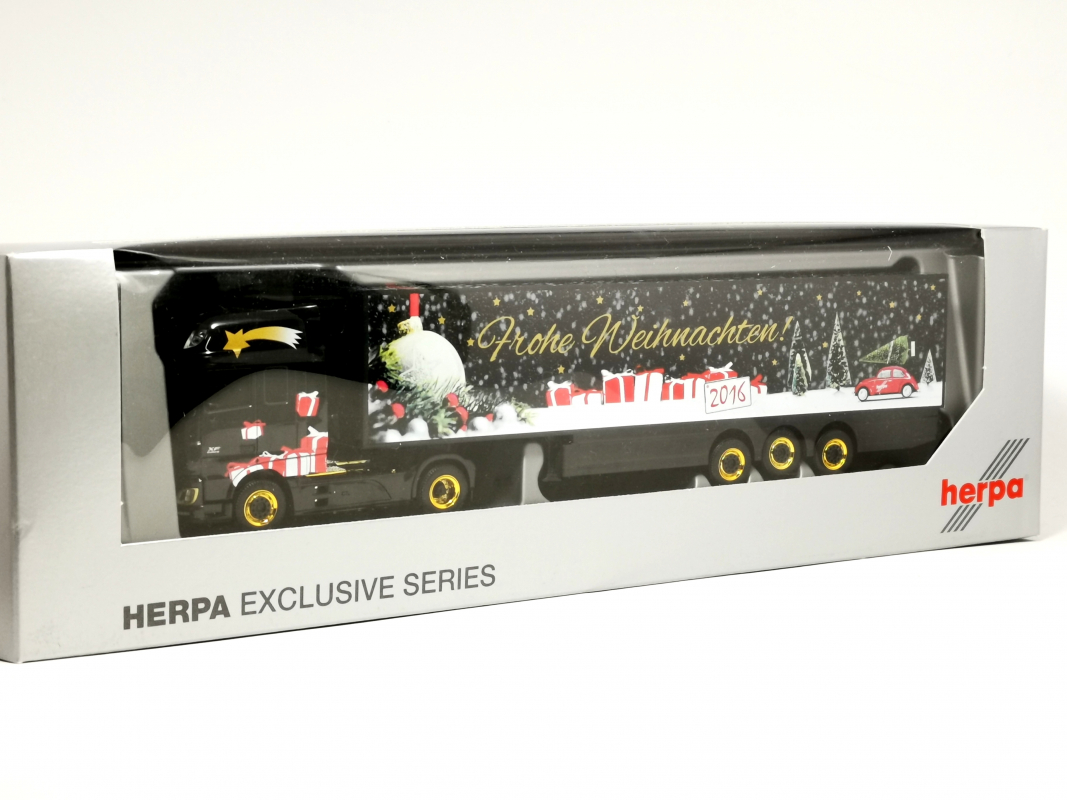 306249 DAF XF SSC Euro 6 Koffer-Sattelzug "Herpa Weihnachtstruck 2016" Herpa