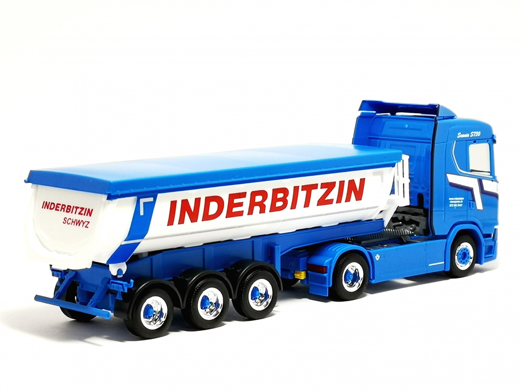 956208 Scania CS20 ND Kipp Sattelzug "Inderbitzin" Herpa