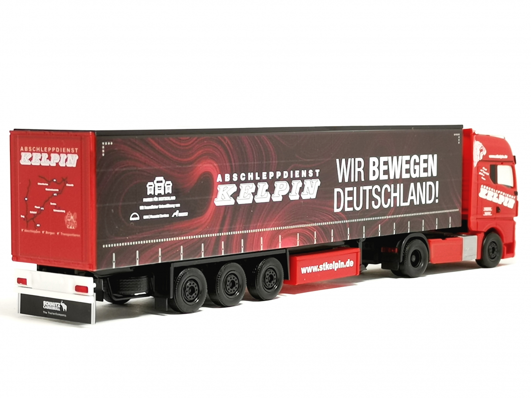 317771 MAN TGX GX Gardinenplanen Lkw "KELPIN/Wir bewegen Deutschland" Herpa