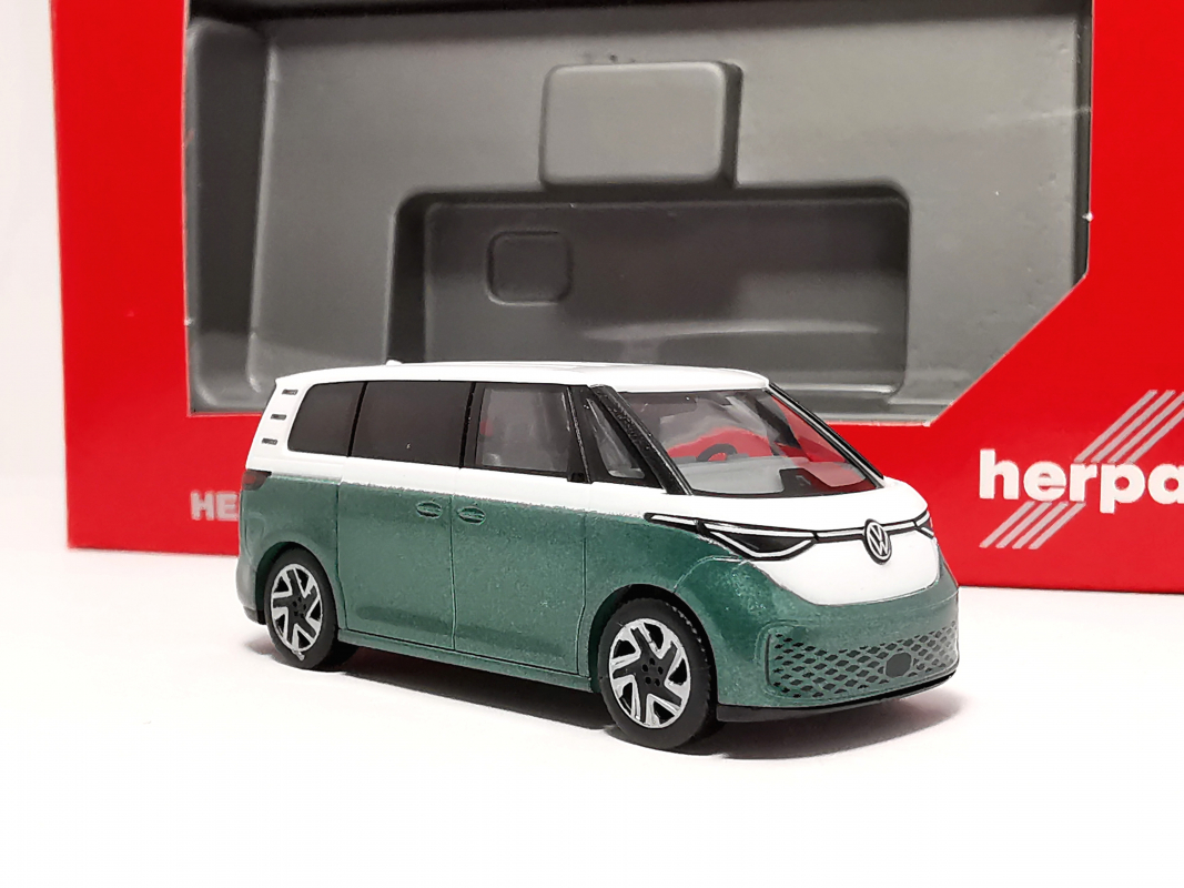 431132 VW ID. Buzz zweifarbig, Candy Weiß Bay Leaf Green Metallic Herpa