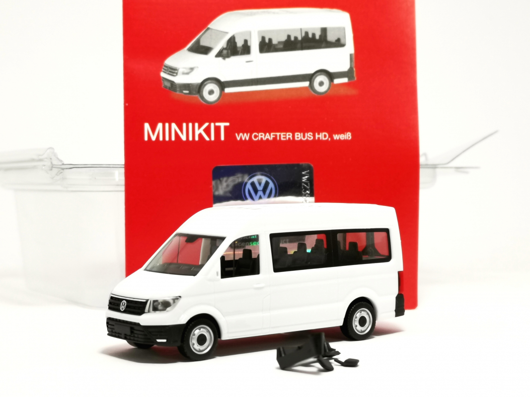 013598 MiniKit: VW Crafter Bus Hochdach, weiß Herpa Restbestand