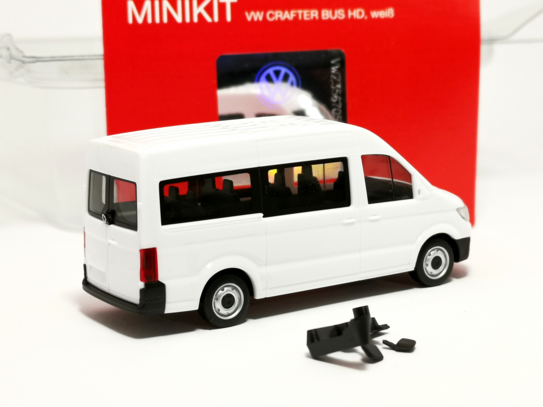 013598 MiniKit: VW Crafter Bus Hochdach, weiß Herpa Restbestand