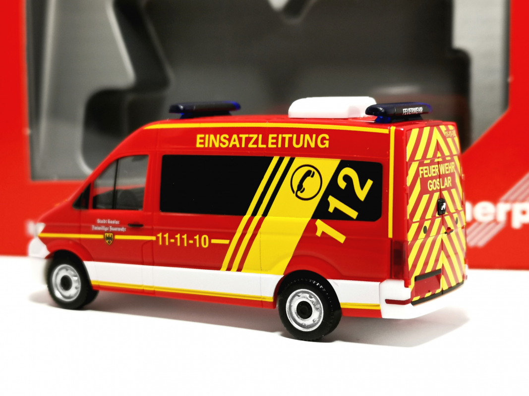 098045 MAN TGE Bus Hochdach "Feuerwehr Goslar / Einsatzleitung" Herpa