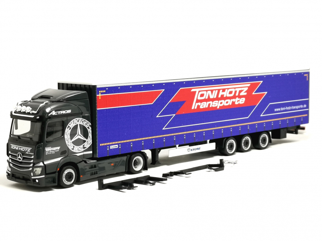 317573 Mb Actros Streamspace 2.3 15m Lowliner-Sattelzug "Toni Hotz" Herpa - SALE