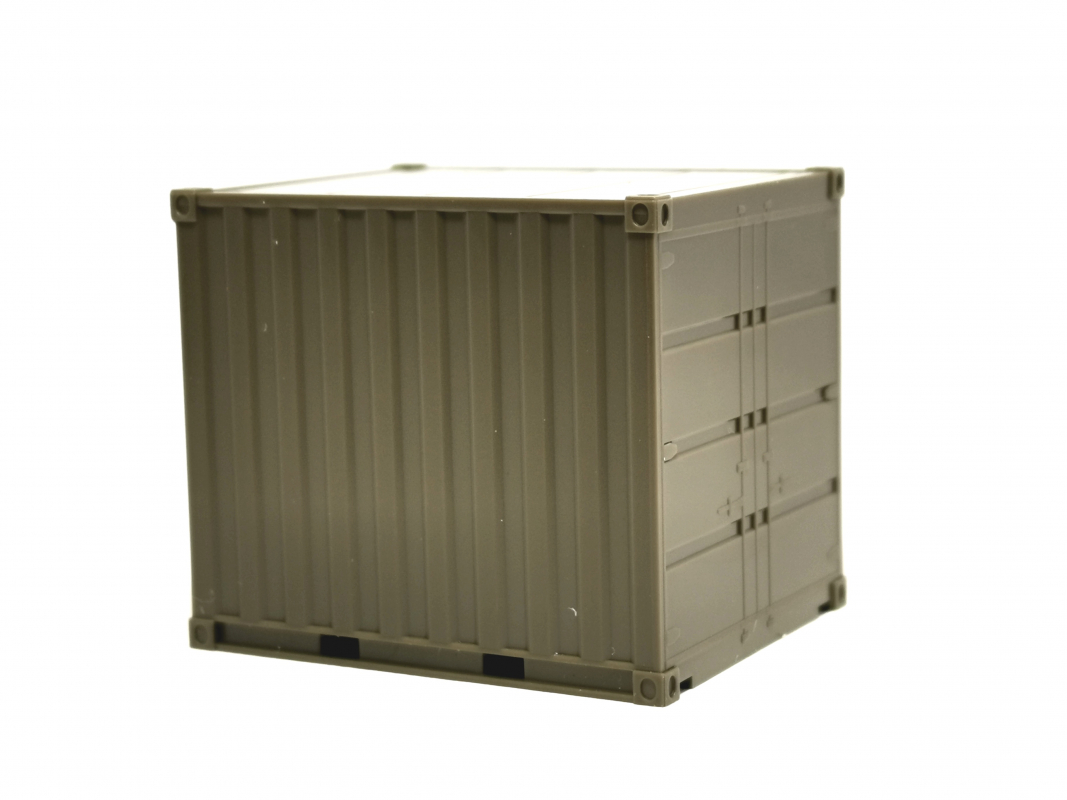 1x 10ft Container "Heer", Braungrau Herpa 110