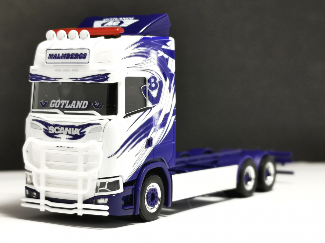 Scania CS20 HD 3a LKW "Malmbergs Akeri" blau Herpa