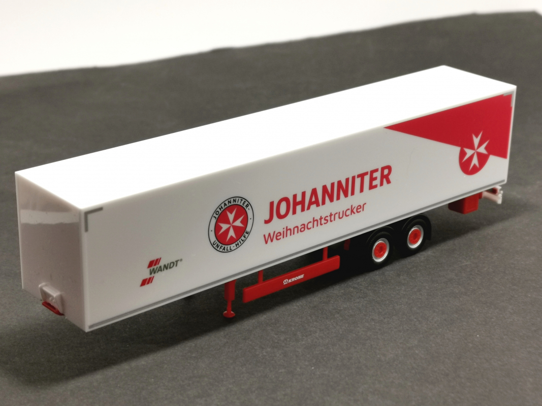 Koffer-Auflieger "Wandt/Johanniter Weihnachtstruck" Herpa