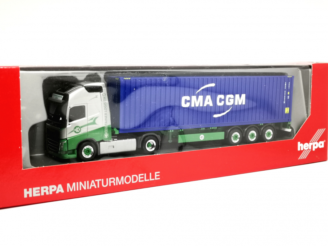 305440 Volvo FH Gl. Container-Sattelzug "EKB Container Logistik / CMA / CGM" Herpa