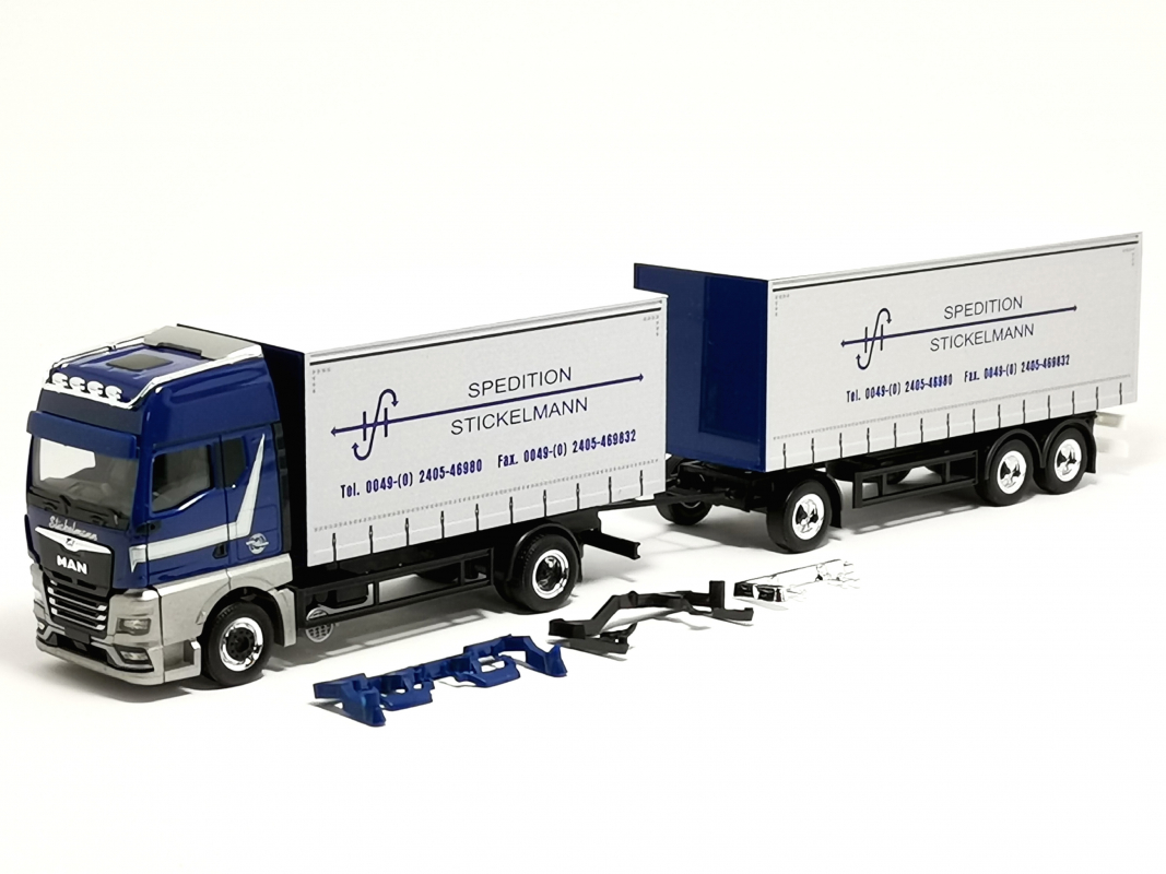 956659 MAN TGX GX Planen Hängerzug "Spedition Stickelmann" Herpa