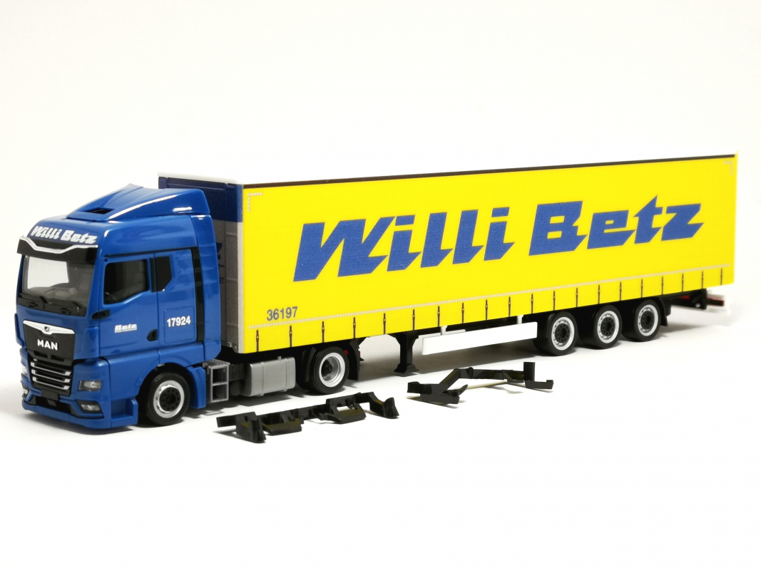 318808 MAN TGX GM Lowlinergardinenplanen-Sattelzug "Willi Betz" Herpa