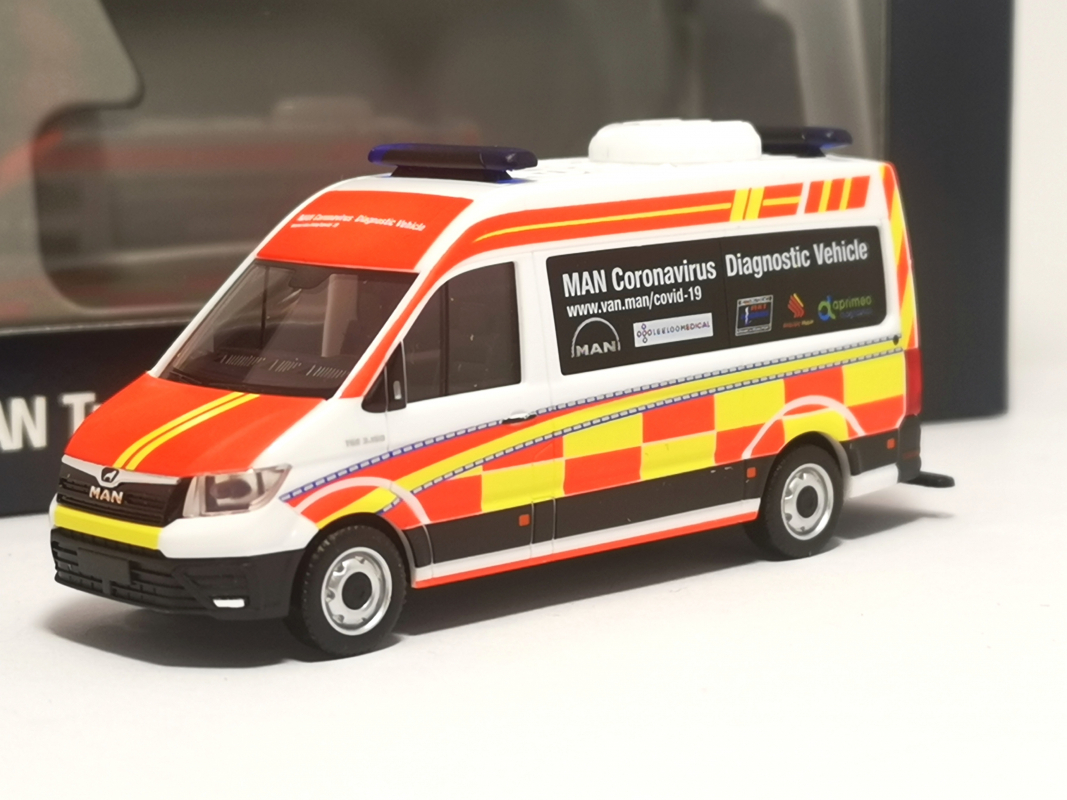 944427 MAN TGE Bus HD "Diagnostic Vehicle" Herpa FridaySALE