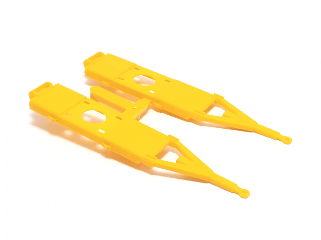 2x Drehschemel für Dolly, gelb Herpa C83