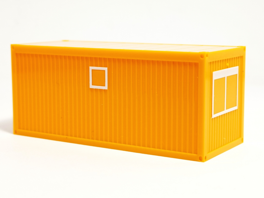 1x Baucontainer, kommunalorange Herpa