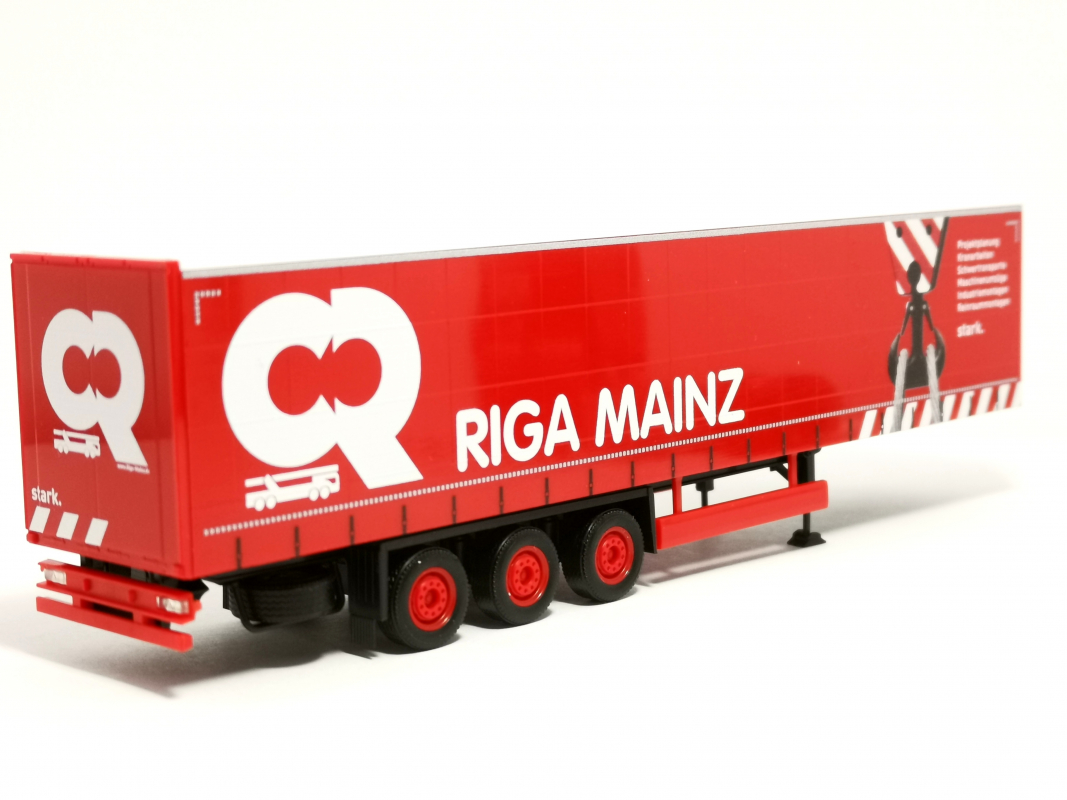 Gardinenplanen-Auflieger "Riga Mainz" Herpa