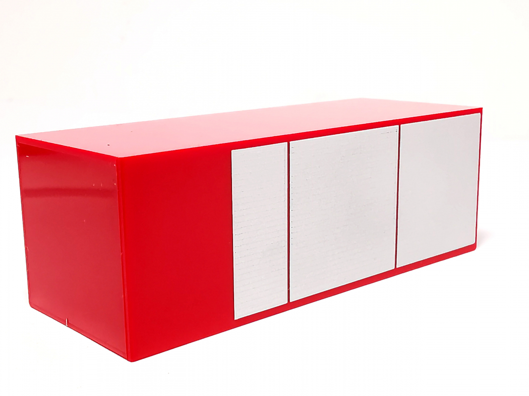 Feuerwehrcontainer ohne Bodenplatte mit druck, rot Herpa C131