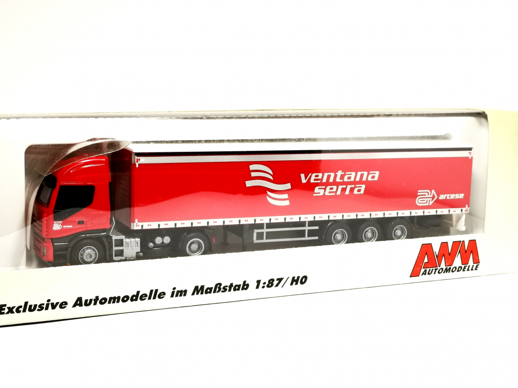 Iveco Stralis Gardinenplanen Sattelzug "arcese/ventana serra" AWM