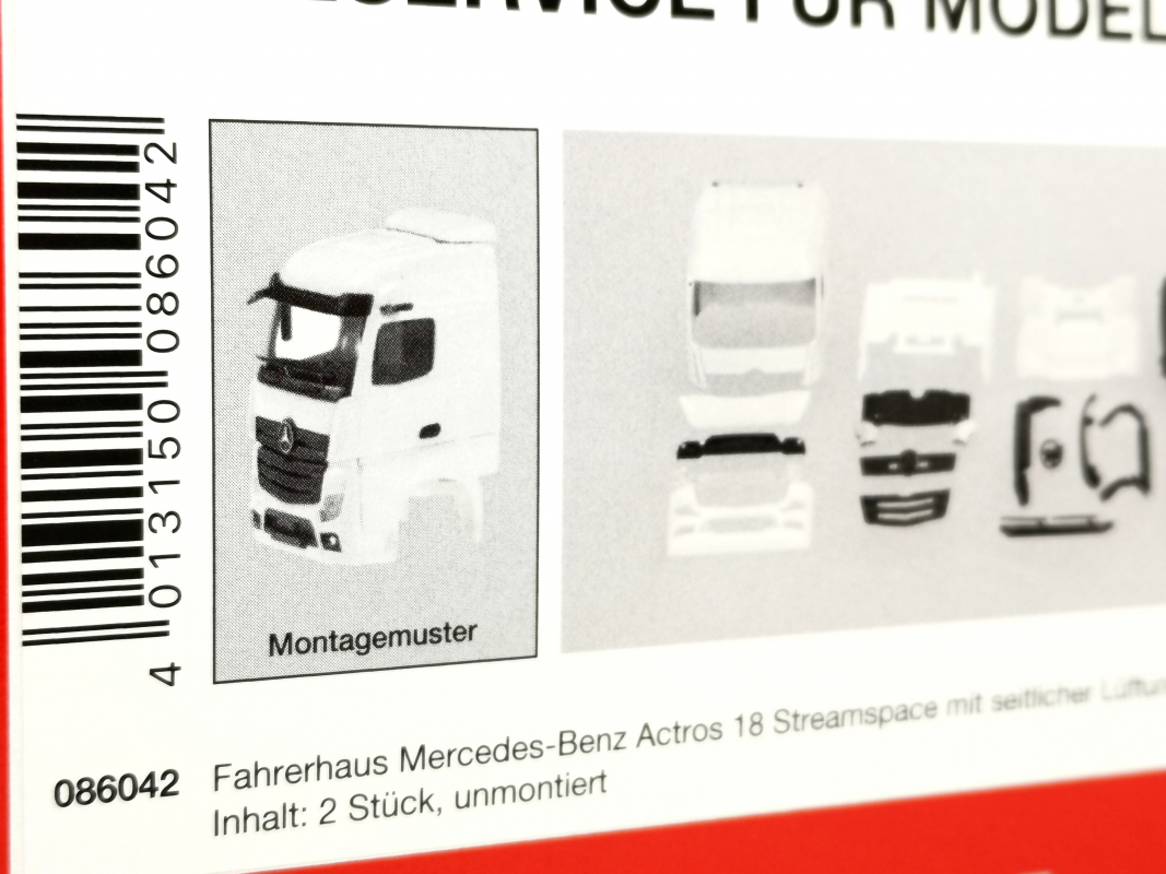 086042 Mercedes-Benz Actros Streamspace 2.5 mit seitl. Lüftung (2 Stück) Herpa