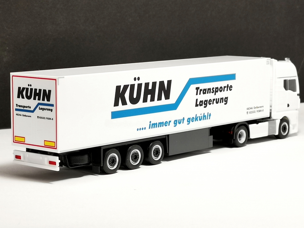 318020 MAN TGX GX Kühlkoffer-Sattelzug "Kühn Kühltransporte" Herpa - SALE