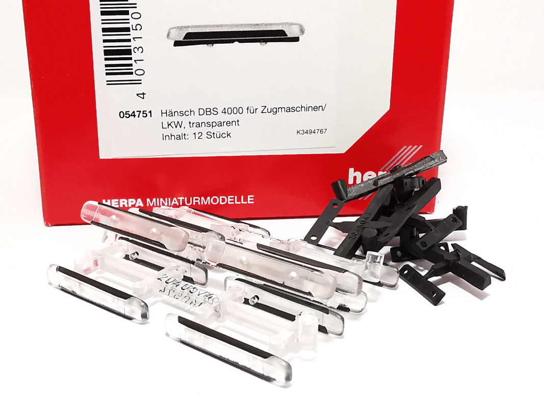 054751 Hänsch DBS 4000 für Zugm./LKW, transparent (12 Stück) Herpa