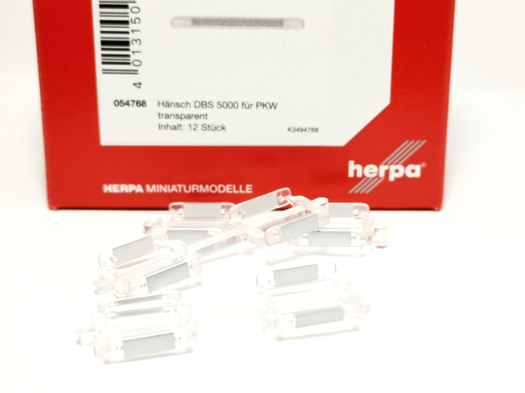 054768 Hänsch DBS 5000 für PKW, transparent (12 Stück) Herpa
