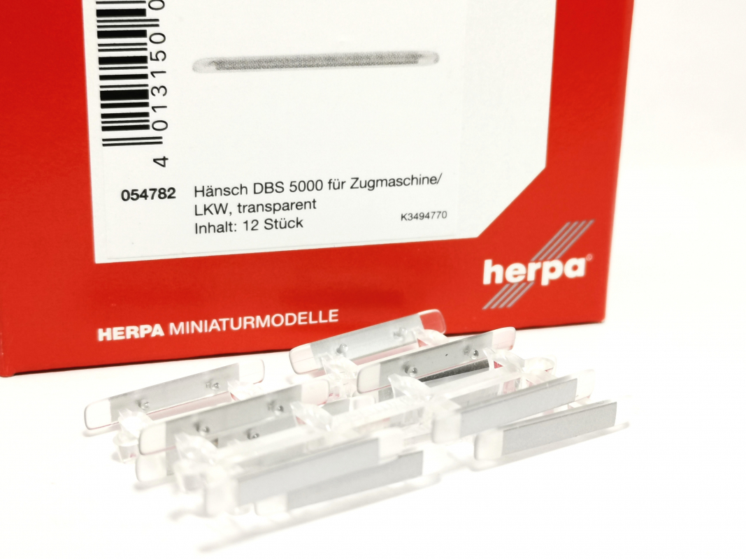 054782 Hänsch DBS 5000 für Zugm./LKW, transparent (12 Stück) Herpa