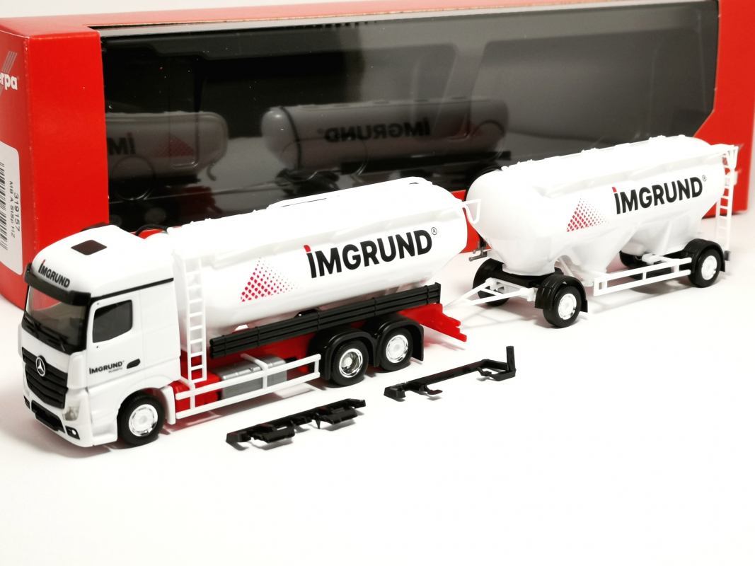 319157 Mercedes-Benz Actros Streamspace Eutersilo-Hängerzug "Imgrund" Herpa