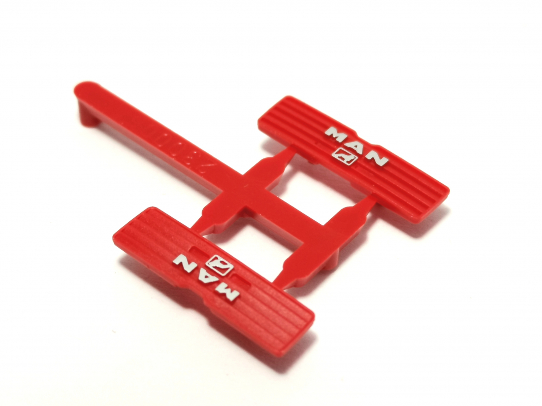 2x MAN TGA XL Grill, rot Herpa C195