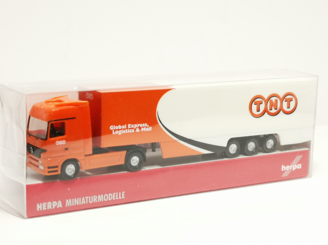 065290 Mercedes-Benz Actros LH Koffer-Sattelzug "TNT" Herpa Achtung Maßstab 1:160