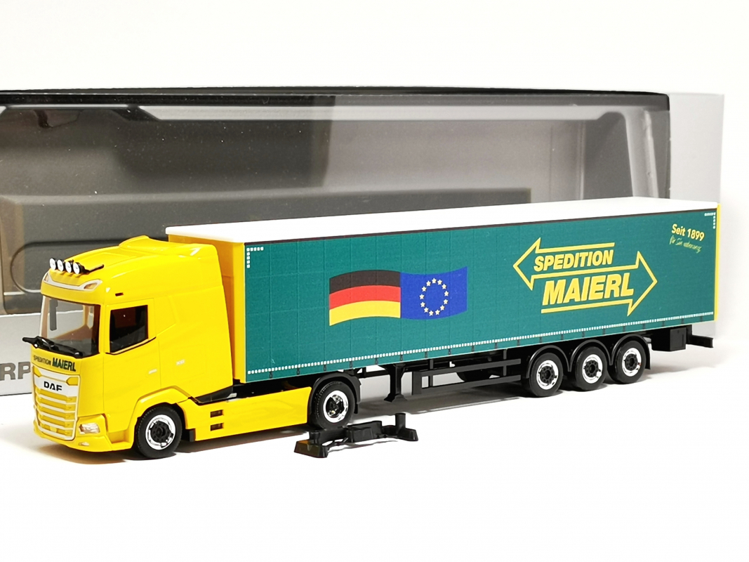 955140 DAF XG ND Gardinenplanen Sattelzug „Spedition Maierl GmbH” Herpa