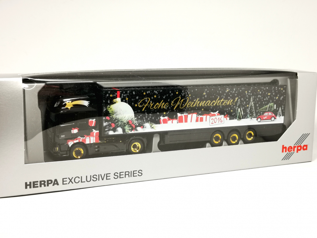 306249 DAF XF SSC Euro 6 Koffer-Sattelzug "Herpa Weihnachtstruck 2016" Herpa
